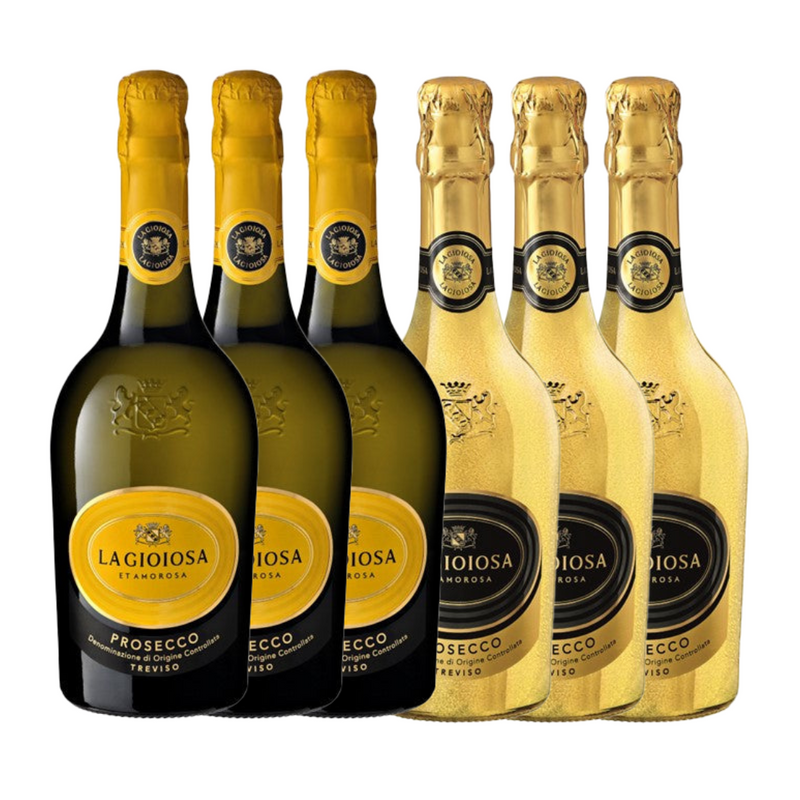 La Gioiosa 'Yellow & Gold' Mixed Prosecco Case 6 x 75cl Bottles
