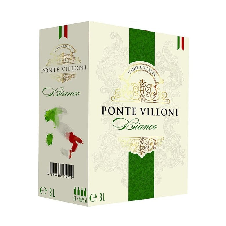 Ponte Villoni - White Wine from Italy - Bag in Box 3 Litre